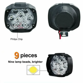 

2 pcs Electric Motorcycle LED Headlights 12V-80V External Super Bright 15W Waterproof Turn Signal Spot Beam daylight