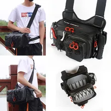 

Large Capacity Fishing Tackle Bag Multifunctional Fishing Tackle Bags Crossbody Bag With Rod Holder & Lure Slotted Fishing Bag
