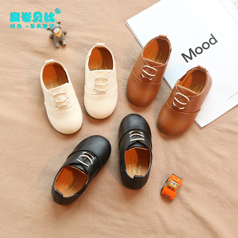 

2019 Spring And Autumn Children Moccosins British Style Men And Women Children Leather Shoes Baby Toddler Shoes Europe And Ameri