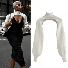 

Turtleneck Collar Lantern Sleeves High Neck Wool Knit Sleeves Solid Sweater Women Knit Sweater High Decoration Top New Fashion