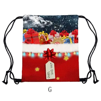 

Sell at a loss! Women Christmas Backpack Drawstring Shopping Bags Travel Party Decoration