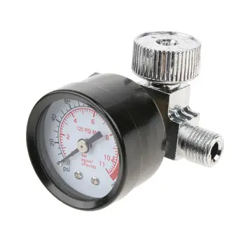 

Pressure Air Regulator PSI Meter Gauge Valve Threads Lightweight 1/4 inch