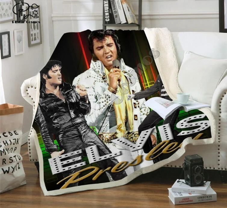 Новейшее дизайнерское одеяло Elvis singer с заплатками, плюшевое одеяло с 3d принтом для взрослых, Флисовое одеяло из шерпы, покрывало из микрофибры 011
