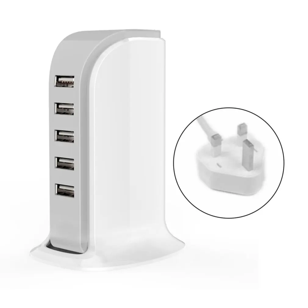 EU US UK Portable Size Super High Speed 5 Ports Travel USB Hub Splitter Charging Adapter For PC Laptop Computer | Электроника
