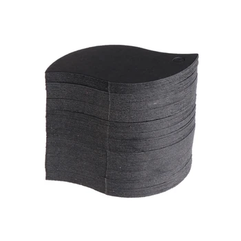 

2020 New 100 Pcs/Lot Kraft Paper Blank Card DIY Hanging Tag Label Hole Gifts Leaf Shaped