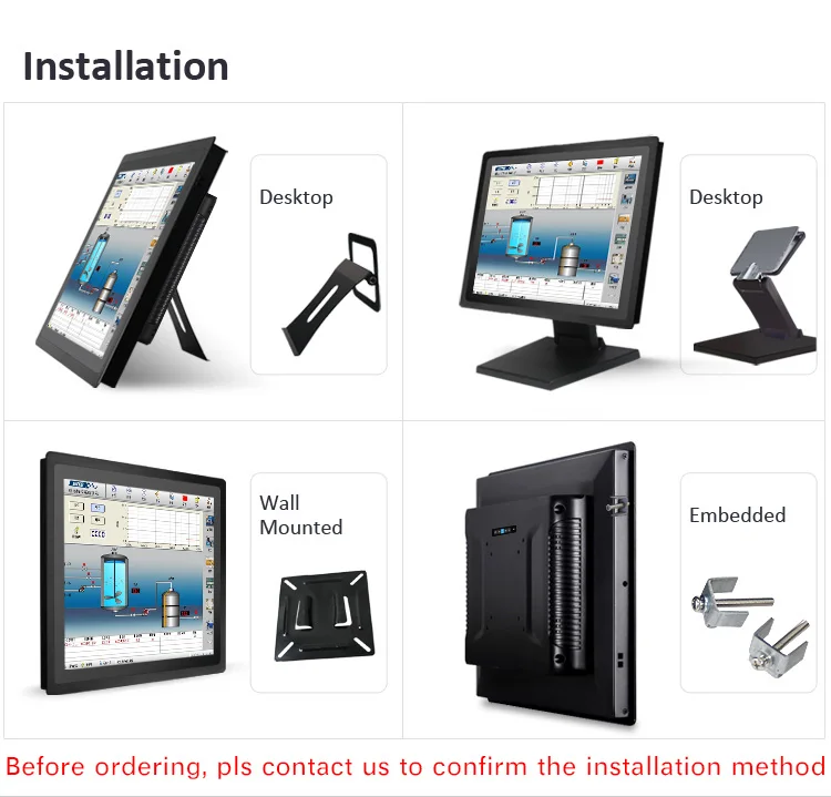 인치 IP65 방수 임베디드 산업용 터치 스크린 패널, pc 모니터, 와이파이 4G GSM