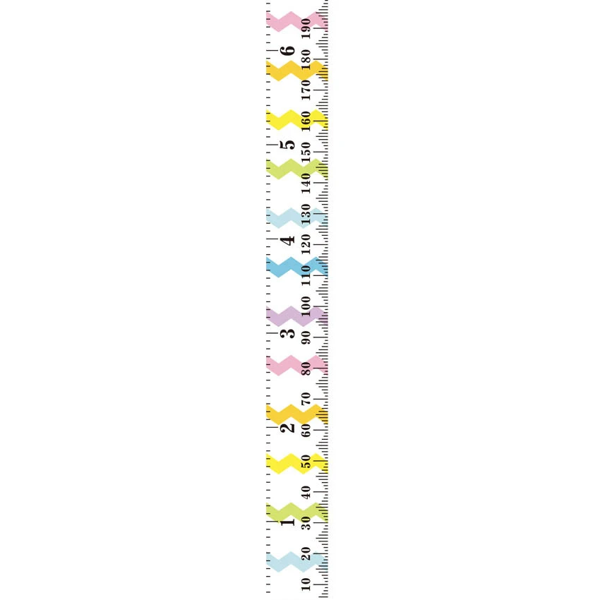 Деревянная настенная подвесная детская декоративная настенная наклейка для детской комнаты, линейка для измерения роста ребенка - Цвет: R