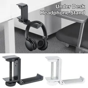 

Under Desk Headphone Stand Gaming Headset Hanger Universal Metal Earphone Holder Hook with Adjustable Clamp for Headsets Umbrell