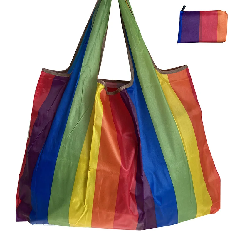 Large Reusable Grocery Store Green Shopping Bag 50 Pound Handbag Foldable Ladies Shoulder Bag Washable Handbag 2021
