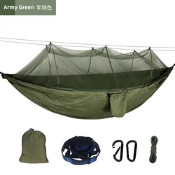 Hamac de haute qualité, avec sangles réglables, anti moustique, filet en Nylon Dense, mobilier d'extérieur de Camping 