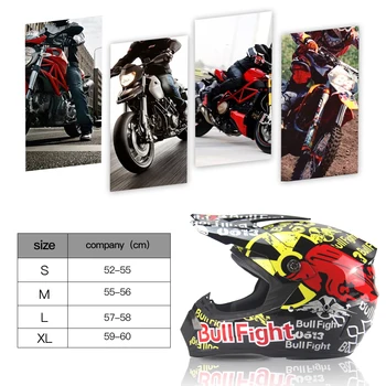 

Hot Motorcycle Adult Motocross Off Road Helmet Racing Helmets XL