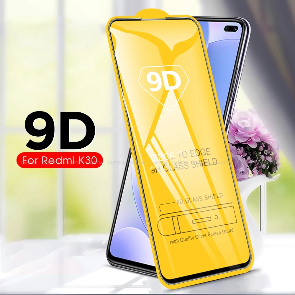 

CASPTM 9D Curved Full Glue Tempered Glass Film For Redmi Note 8 6 8T 7 Pro K30 Screen Protector For Redmi K20 Pro 8 7 Note 5 Pro