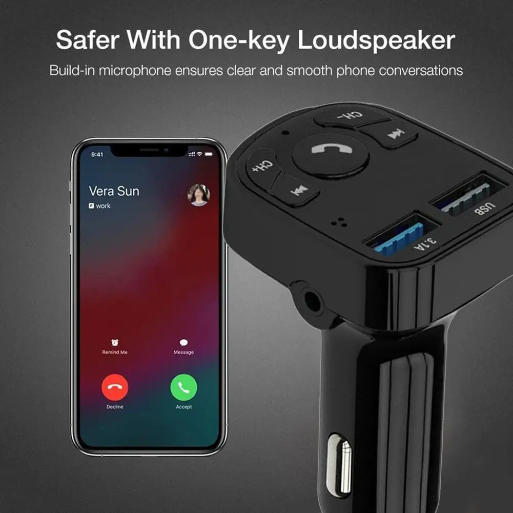 USB Bluetooth FM-передатчик универсальный беспроводной Автомобильный MP3-плеер