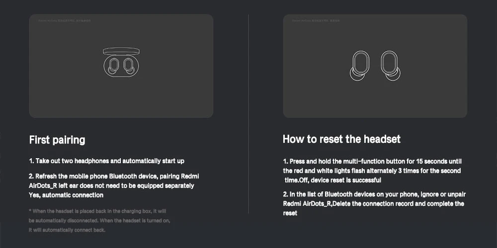 Xiaomi Redmi Airdots TWS Auricular Bluetooth BT 5.0 Estéreo Bajo Inalámbrico Auriculares de reducción de ruido Micrófono Manos libres Auriculares Control de AI, Versión inglesa (12)