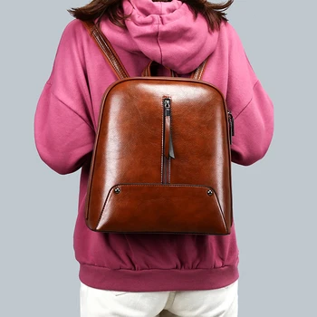 

Fashoin New Woman Backpack High Quality Leather Brand Female Backpacks girl Schoolbag Large Capacity School Bag Travel Bag
