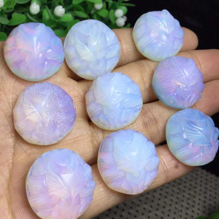 Женский кулон в виде лисы с опалом 9 хвостым лисьим кулоном кристаллом