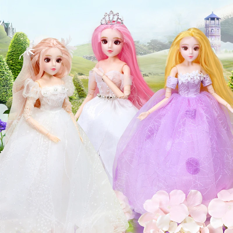 Fortune дней 1/6 MMGIRL BJD шарнирное тело с 3D глаза кружевное платье для девочек 30 см
