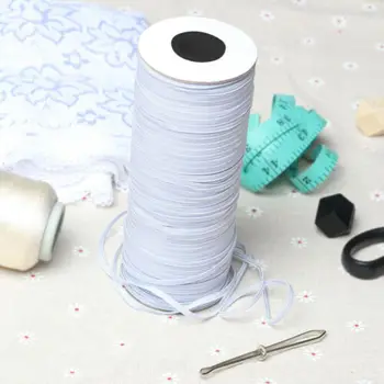 

Wholesale 1/4 Inch 1/8 Inch Sewing Elastic Band Mask 3/ 6MM High Elastic Flat Rubber Band Waist Band Sewing Rope for DIY Mask