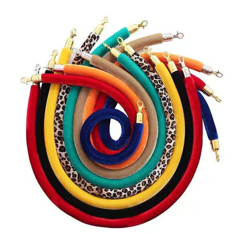 1.5m Long Flannel Sling Twisted Lining Barrier Rope For Welcoming Queuing Columns Pole Fences Stands