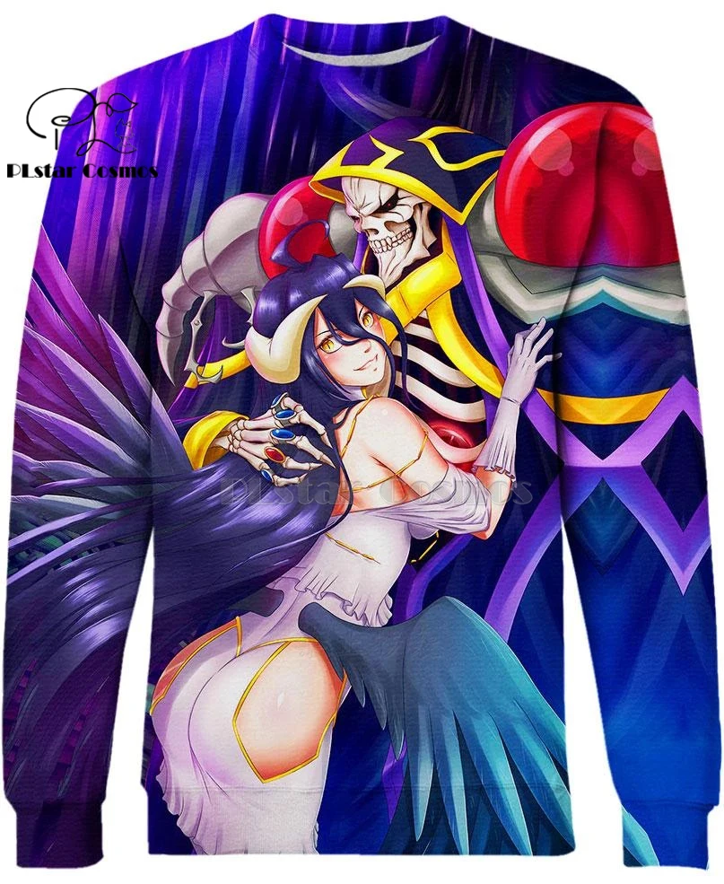 sweatshirt PLstar Космос Аниме игры OverLord Ainz и Albedo 3d толстовки/Толстовка зима осень забавные длинные selvee уличная одежда - Цвет: sweatshirt