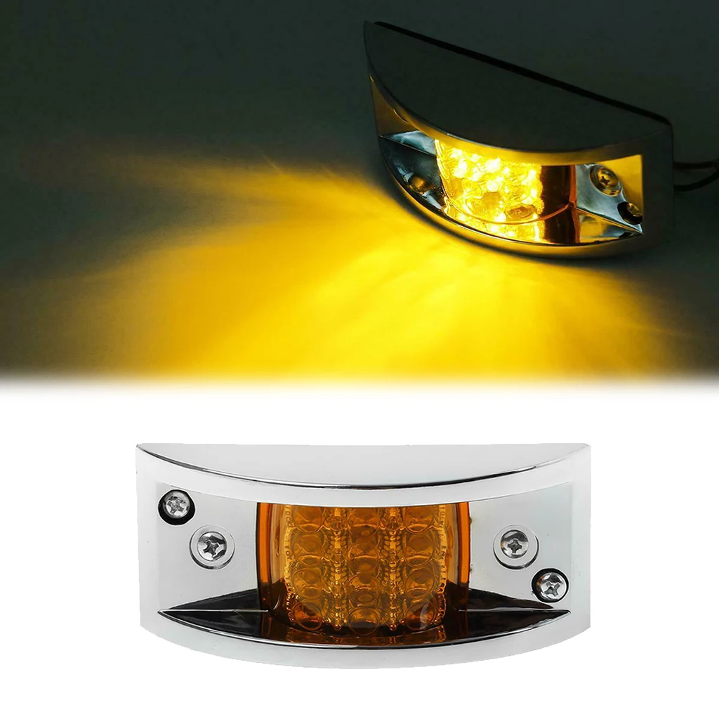 LED Side Marker Fender Light Waterproof Surface Mount Sealed Light Lens