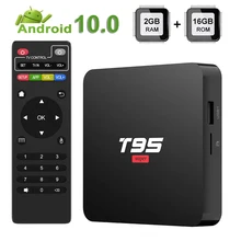 

T95 Smart TV Box Android 10.0 2GB 16GB 2.4G Wifi 4K HD 3D Google Youtube Media Player Network Smart-Tv Set-Top Box