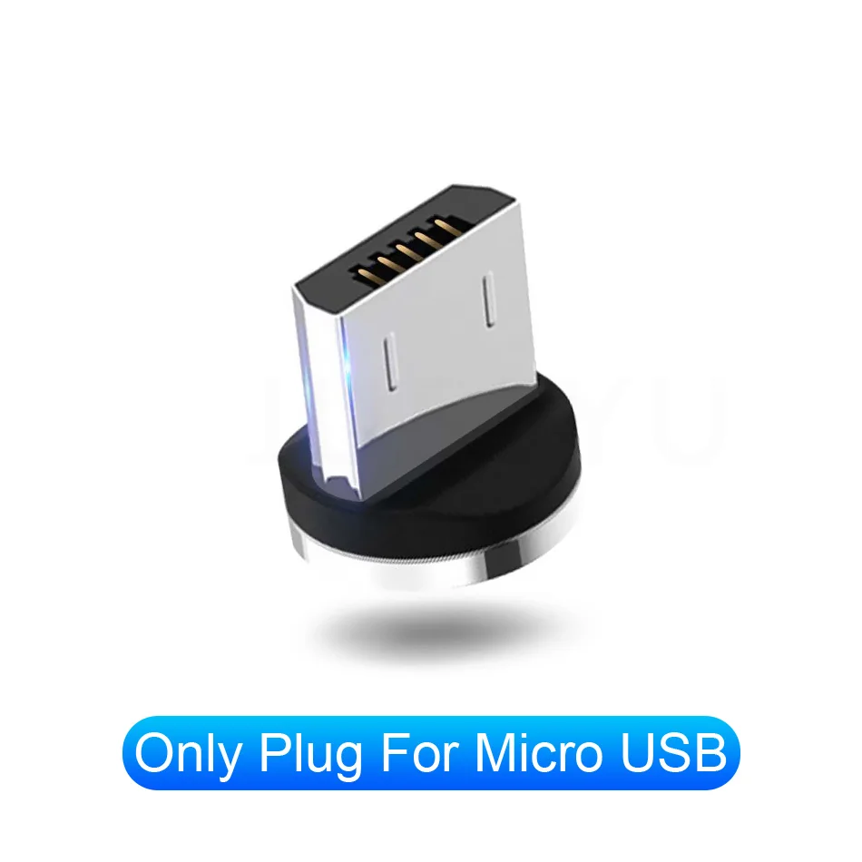 Светодиодный светящийся Магнитный зарядный кабель usb type C Micro usb зарядный кабель для iPhone XS MAX 8 samsung Xiaomi зарядный провод шнур - Цвет: Only Micro Plug