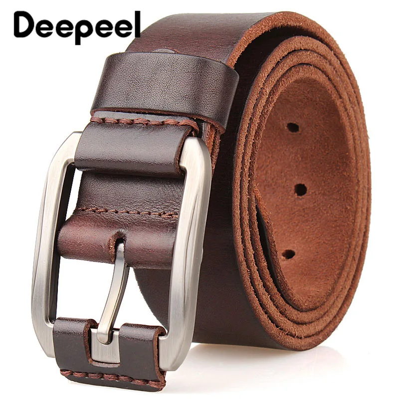 Deepeel 1 шт. 3,8 см* 105-130 см роскошные дизайнерские ремни для мужчин бизнес однослойный первый слой воловья кожа Сплав пряжка ремень YB320