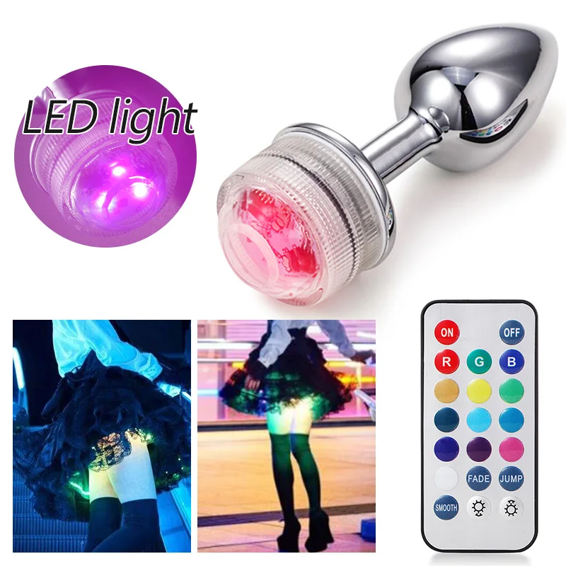 Remote Control Butt Plug Led Glow Base Anal Sex Toys For Gay Men Ass Smooth Anal Plugs Metal Prostate Massager Intimate Goods Anal Sex Toys Aliexpress<script async src=