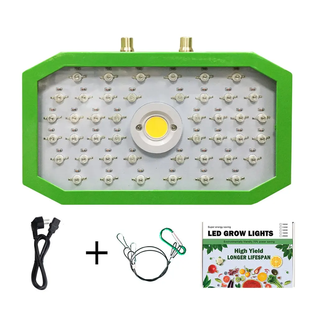 

Plants LED Grow Light Full Spectrum 1000W Double Chip Red/Blue/UV/IR Long Oblique Angle Light For Indoor Plants VEG BLOOM