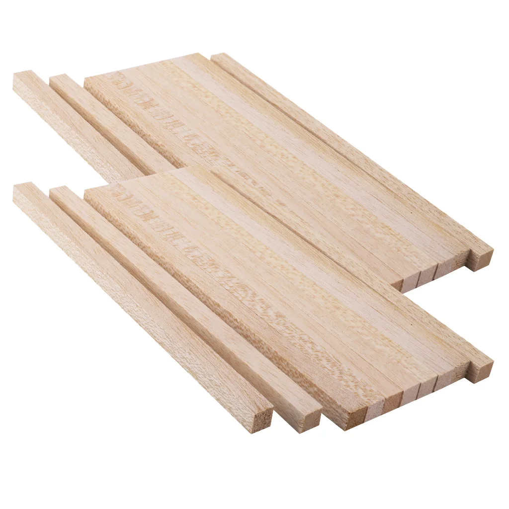 20pcs Craft Sticks Tower Hobbies Rods Balsa Wooden Wood Working 200mm X 10mm