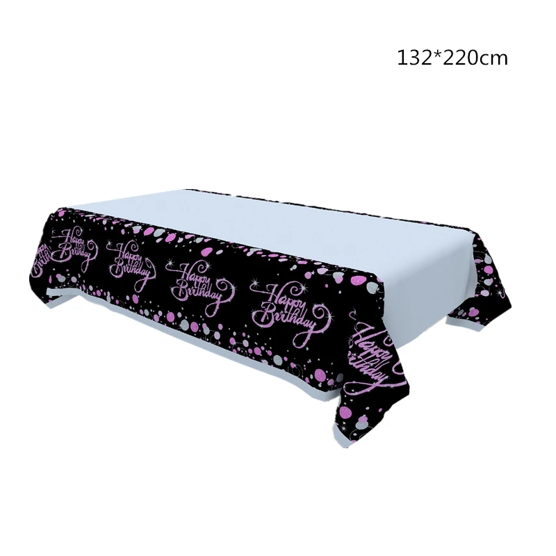 

OLOTY 30 40 50 60 Birthday Party Tableware Disposable Tableware Birthday Party Decorations Adult Plate Tablecloth DIY Dinner Set