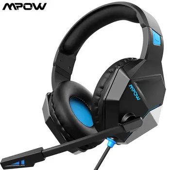 

MPOW Wired 3.5mm Stereo Gaming Headphones With Microphone 2.2M LED Over Ear Headset For PC/PS4/XBOX/Switch/iOS/Android/PC/Laptop