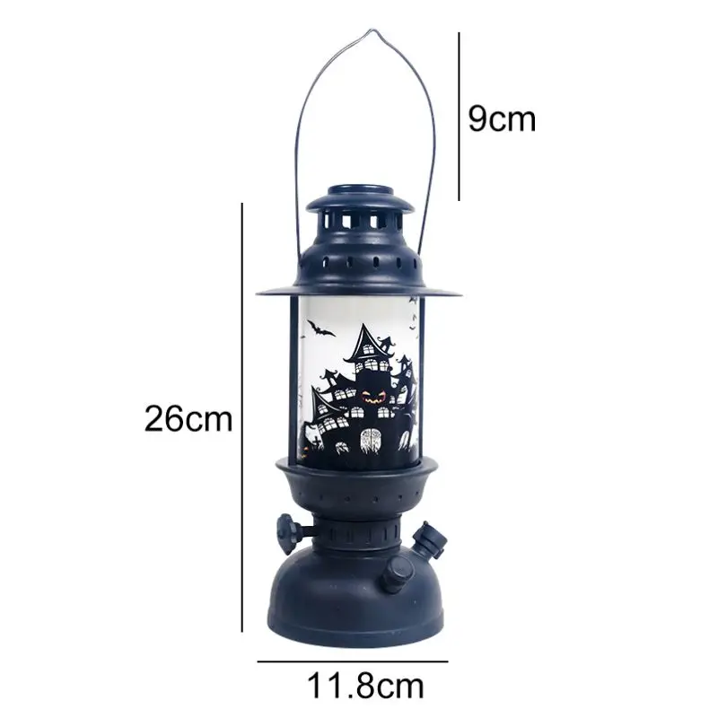 Хэллоуин Ретро светодиодный праздничный Подвесной Фонарь ручной декоративный фонарь с батарейным питанием для праздничного дома Бар