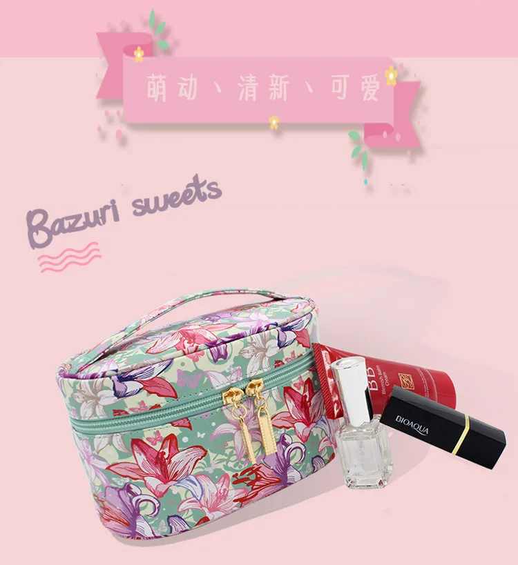 Japanese Style Origional Cosmetic Bag Multi-functional Waterproof Large Capacity Portable Cosmetic Case Wash Bag Cosmetics Stora