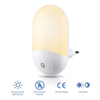 

LED Sensor Automatic Energy-saving Night Light EU Plug Wireless PIR Human Infrared Activated Wall Emergency Lamp
