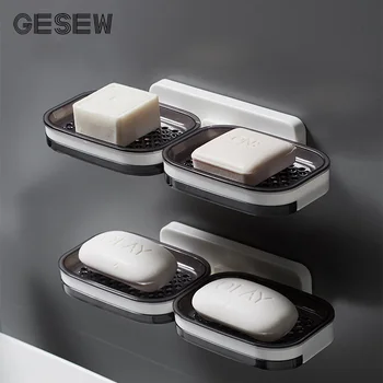 

GESEW Baby Soap Dish For A Bathroom Toilet Storage Box Wall Mounted Soap Holder Pounch Free Storage Rack Bathroom Accessories