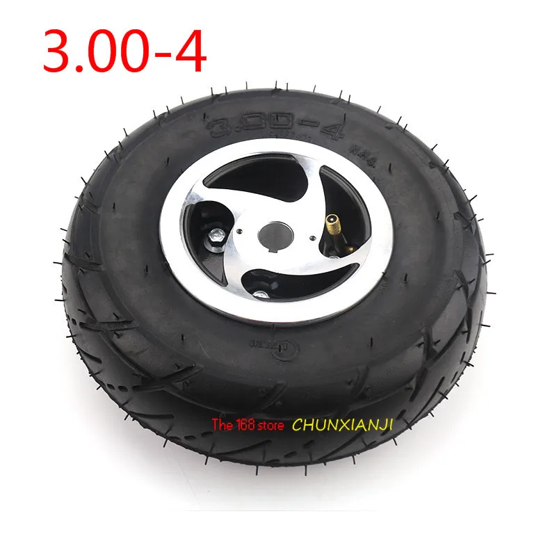 High Quality 3.00-4 4.10-4 Trye Tire and Inner Tube Rim Wheel Alloy Rim Hub for 49cc ATV Quad Go Kart Gas Scooter Bike Motorcle