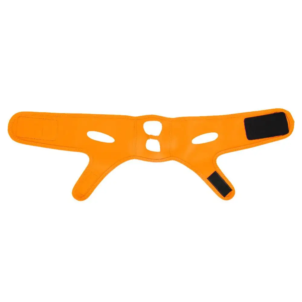 Тонкая маска для лица мощный укрепляющий инструмент для коррекции тонкого подбородка подтягивающий бандаж для коррекции контура лица пояс для обертывания для похудения - Цвет: Orange