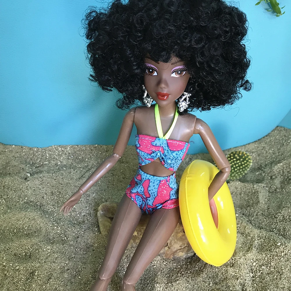 Африканская Bjd кукла Новая черная кожа детские куклы для девочек подвижное соединение лучший Рождественский подарок игрушка длинный парик волосы куклы для детей