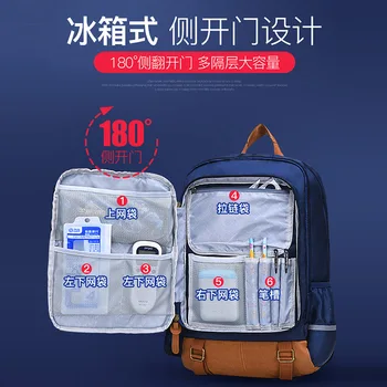 

Schoolbag Backpack New Elementary School Student Large Capacity 1-3-6 Grade Multifunctional Wear-Reducing Backpack,Lighten bag