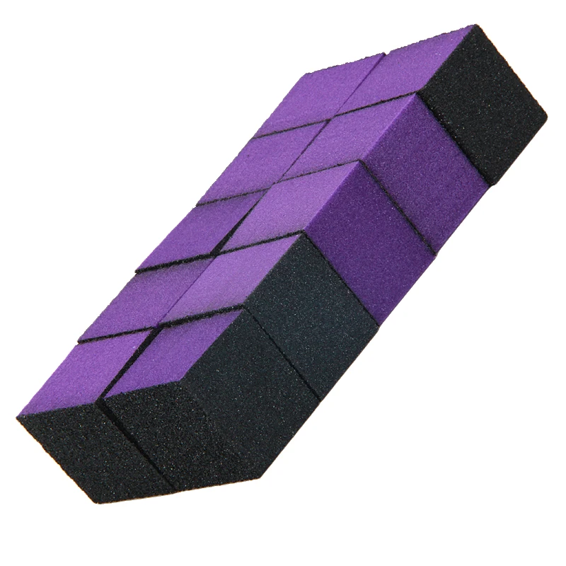 New 25pcs Purple Nail File 60/60/80 Grits Polishing Sanding Tips Cuticle Remover Nail Art Buffering Files Manicure Tools