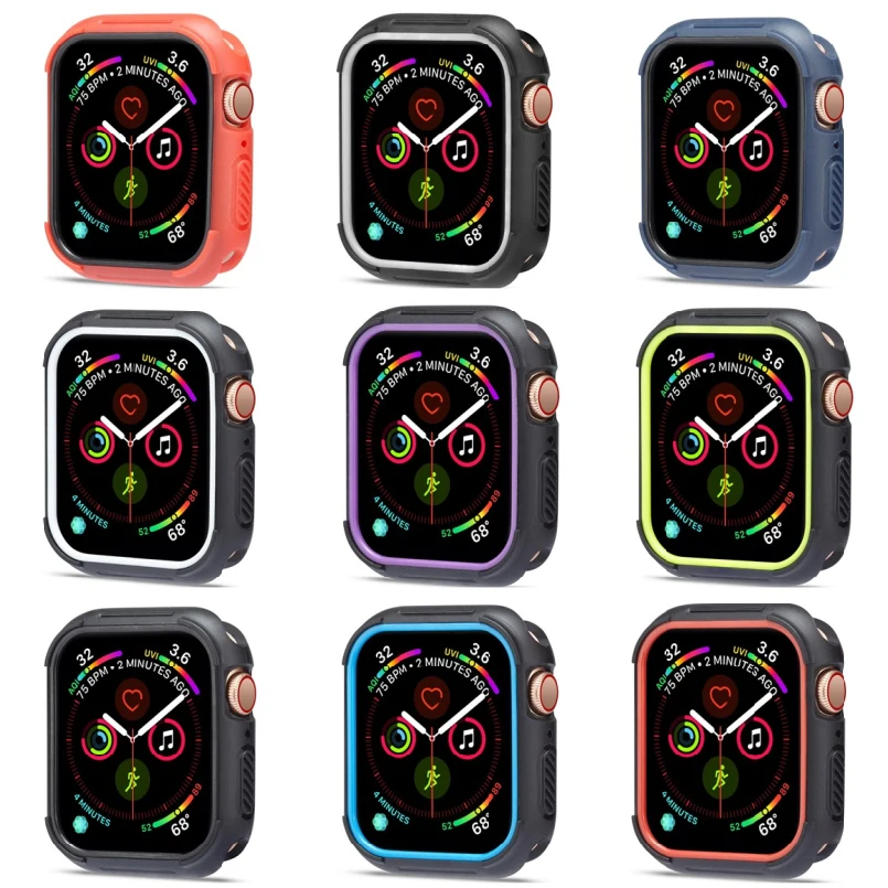 Чехол для Apple Watch 44 мм серия 4 новейший крутой Защитный Мягкий силиконовый чехол