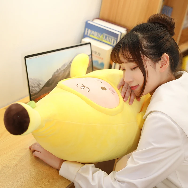 Подушка банан для девушек спавших на кровати с ногами Зажимная кукла длинная