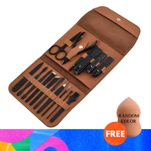 16 шт. набор инструментов для маникюра и педикюра из нержавеющей стали кусачки для ногтей машинка для стрижки маникюрных инструментов Профессиональный инструмент для ногтей портативный набор инструментов для ногтей