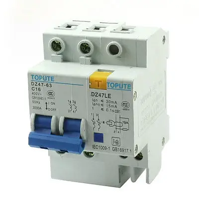 AC 400V 16A 2 Полюса Защита от перегрузки миниатюрный выключатель