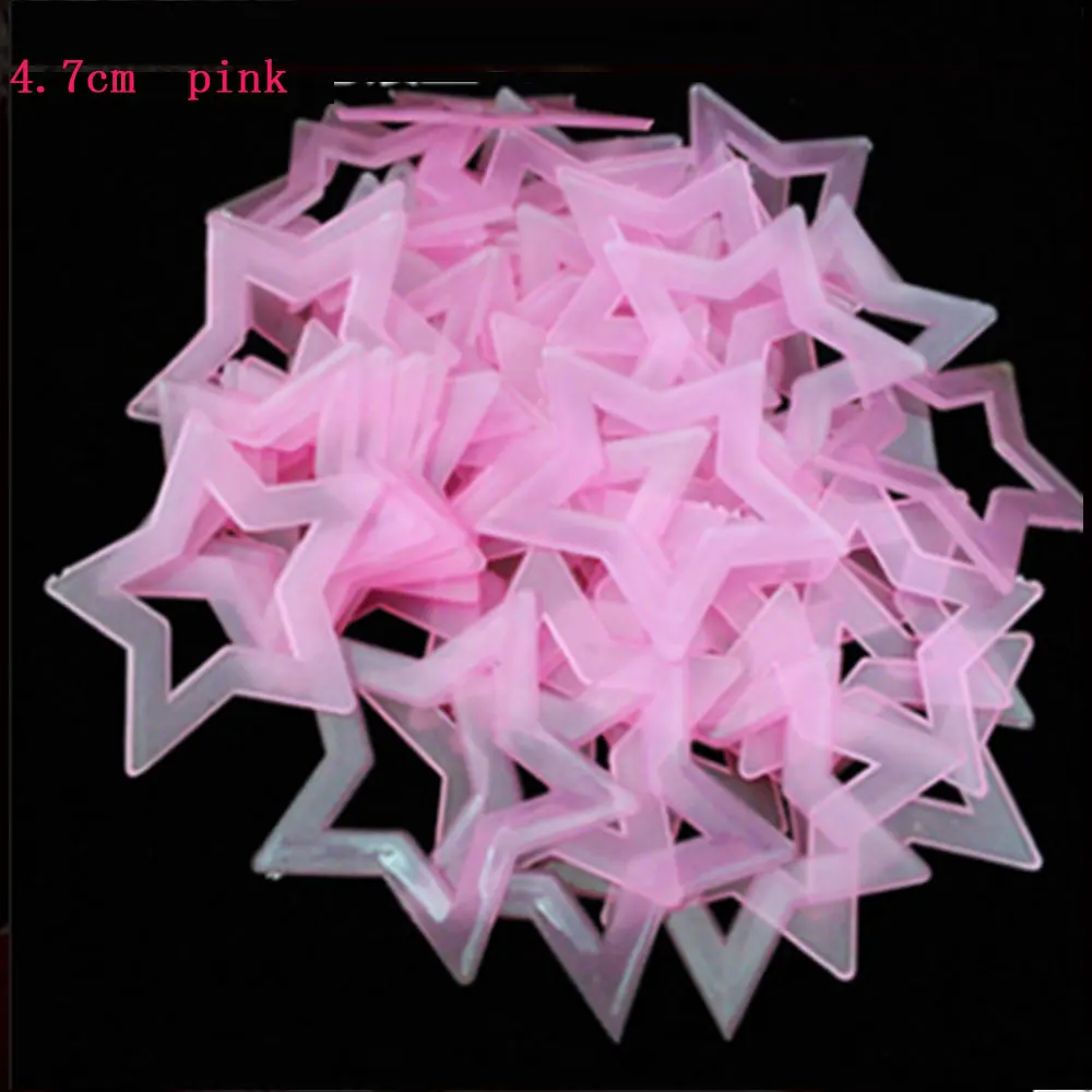 

3D glow stars hollow color wall stickers