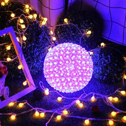 Супер яркий светодиодный хрустальный шар двор 50 светодиодный фестиваль садовый светодиодный ночной Светильник прочный Фея светильник на