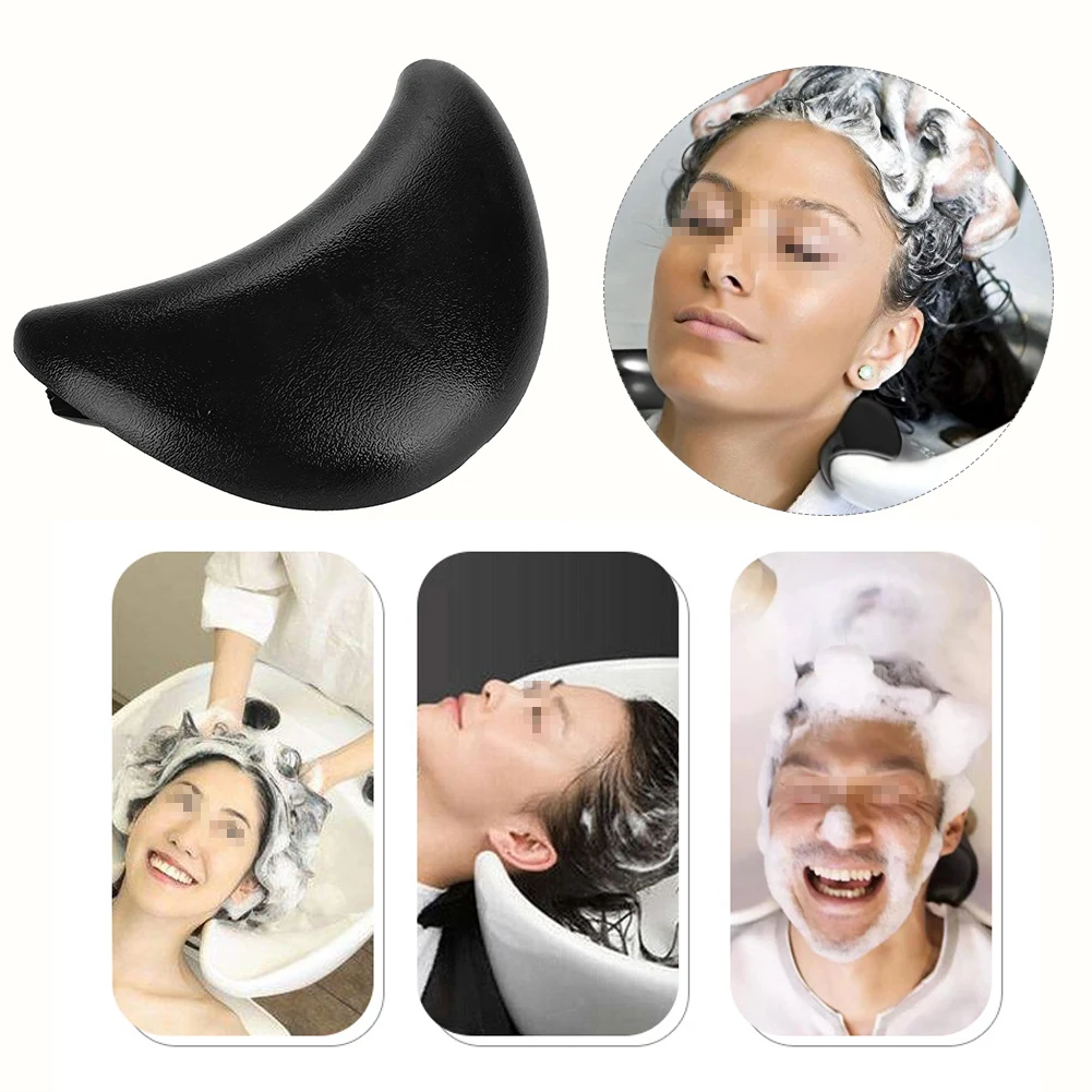 Black Salon Shampoo Head Pillow Neck Rest Soft Silicone Shampoo Bowl
