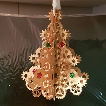 

WYSE Christmas Tree Metal Cutting Dies Gear Steampunk Carbon Steel Die Cut for DIY Scrapbooking Paper Card Craft Template